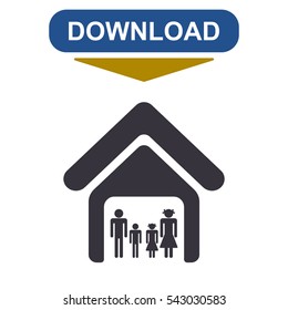 Family Icon Vector flat design style