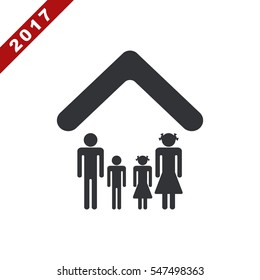 Family Icon Vector flat design style