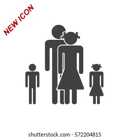 Family Icon Vector flat design style