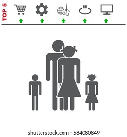 Family Icon Vector flat design style