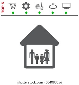 Family Icon Vector flat design style