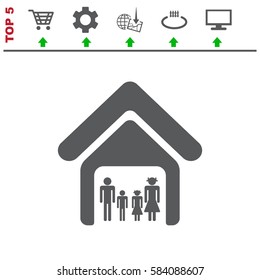 Family Icon Vector flat design style