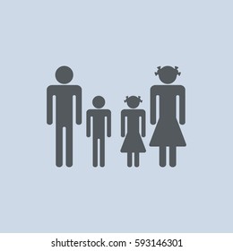 Family Icon Vector flat design style