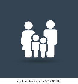 Family Icon Vector . Flat Sign for using in the App, UI, Art, Logo, Web.