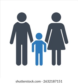 Family icon. Vector and glyph
