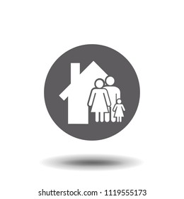 Family icon - vector illustration