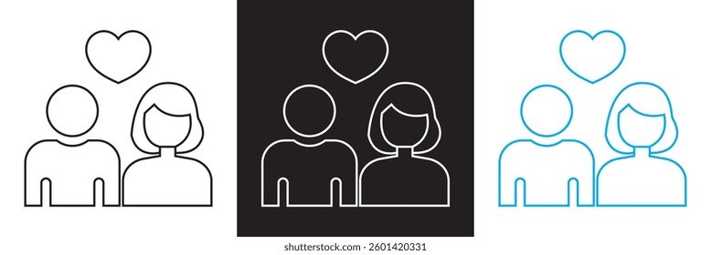 Family icon . Vector illustration. isolated on white and black background. EPS 10