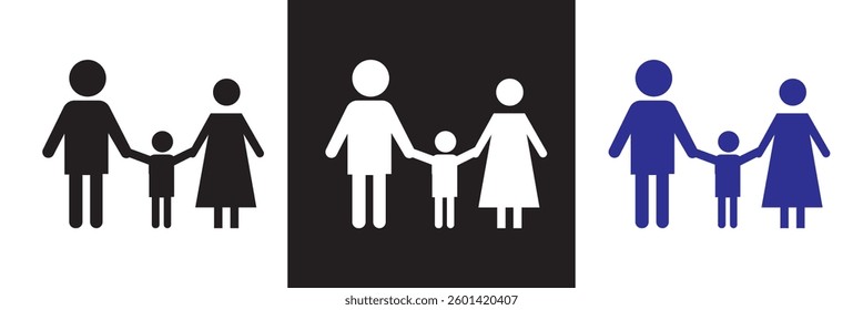 Family icon . Vector illustration. isolated on white and black background. EPS 10
