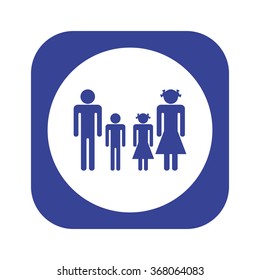 family icon, vector illustration. Modern design. Flat design style