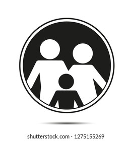 family Icon Vector Illustration on the white background. - Vector