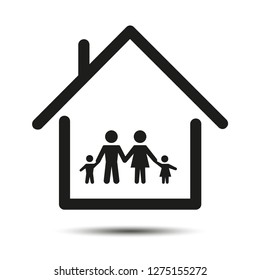 family Icon Vector Illustration on the white background. - Vector