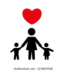 family Icon Vector Illustration on the white background. - Vector