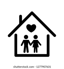 family Icon Vector Illustration on the white background. - Vector