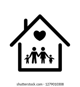 family Icon Vector Illustration on the white background. - Vector