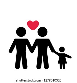family Icon Vector Illustration on the white background. - Vector