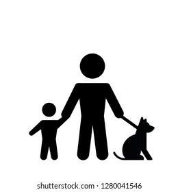 family Icon Vector Illustration on the white background. - Vector