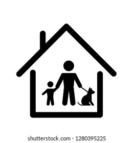 family Icon Vector Illustration on the white background. - Vector