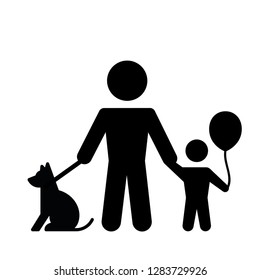 family Icon Vector Illustration on the white background. - Vector