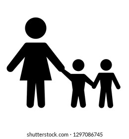 family Icon Vector Illustration on the white background. - Vector
