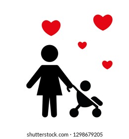 family Icon Vector Illustration on the white background. - Vector