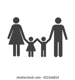 family Icon Vector Illustration on the white background.