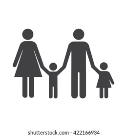 Family icon Vector Illustration on the white background.