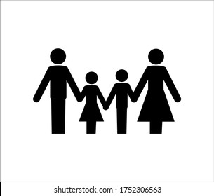 345 Familiar group of mother father son and daughter icon Images, Stock ...