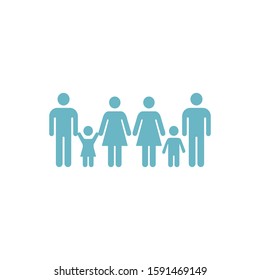 family icon vector isolated on white background