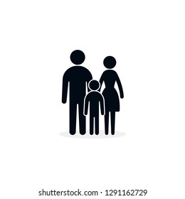 Family Icon, Vector isolatred Flat Sign of family, full height.