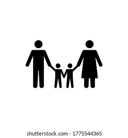 Family icon vector. Family, Kindred flat symbol design illustration.