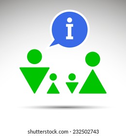 Family icon. Vector pic.