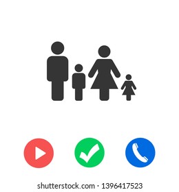 Family Icon Vector. Vector web design
