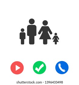 Family Icon Vector. Vector web design