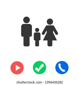 Family Icon Vector. Vector web design