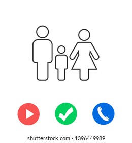 Family Icon Vector. Vector web design