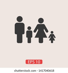 Family Icon Vector. Vector web design