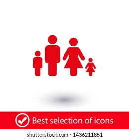 Family Icon Vector. Vector web design