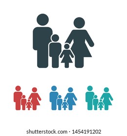 Adult Child Holding Hand Icon Family Stock Vector (Royalty Free) 2053890443