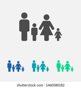 Family Icon Vector. Vector web design