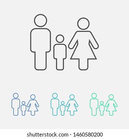 Family Icon Vector. Vector web design