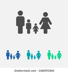 Family Icon Vector. Vector web design