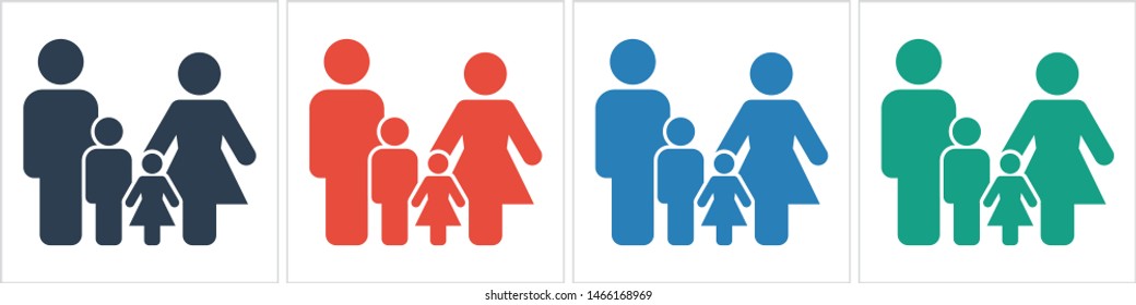 Family Icon Vector. Vector web design