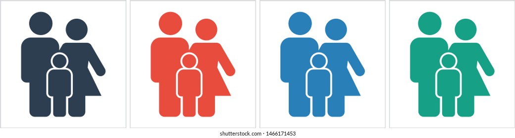 Family Icon Vector. Vector web design