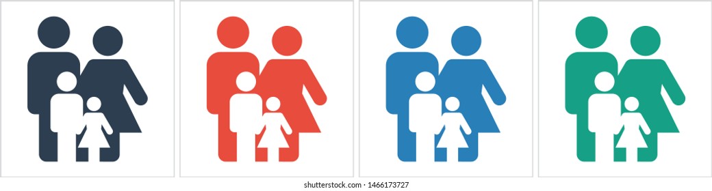 Family Icon Vector. Vector web design