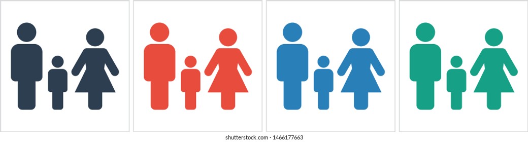 Family Icon Vector. Vector web design