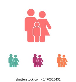 Family Icon Vector. Vector web design