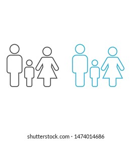 Family Icon Vector. Vector web design