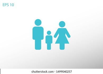 Family Icon Vector. Vector web design