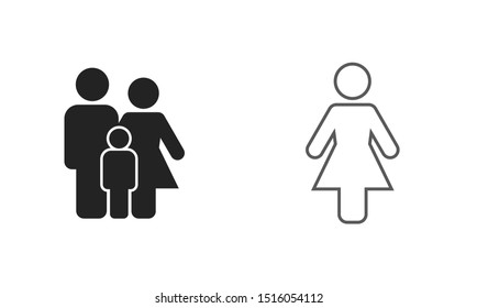 Vector de icono de familia. Diseño web de vectores