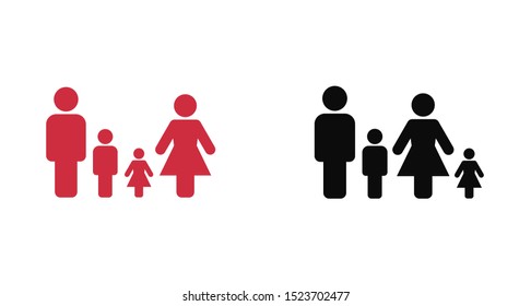 Family Icon Vector. Vector web design